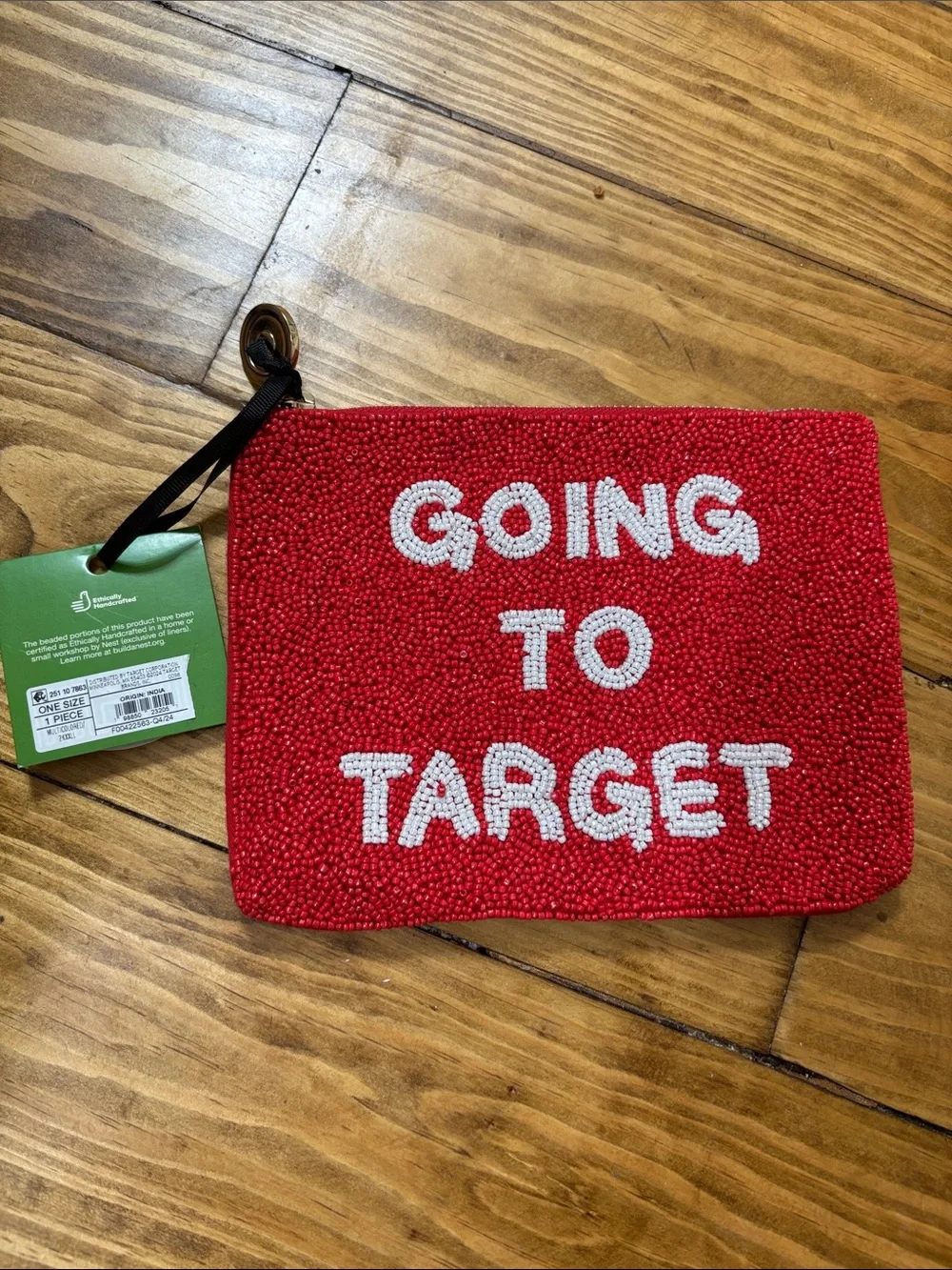 NWT Kate Spade New York Beaded Going to Target Zipper Pouch